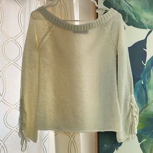 Off the shoulder lightweight sweater